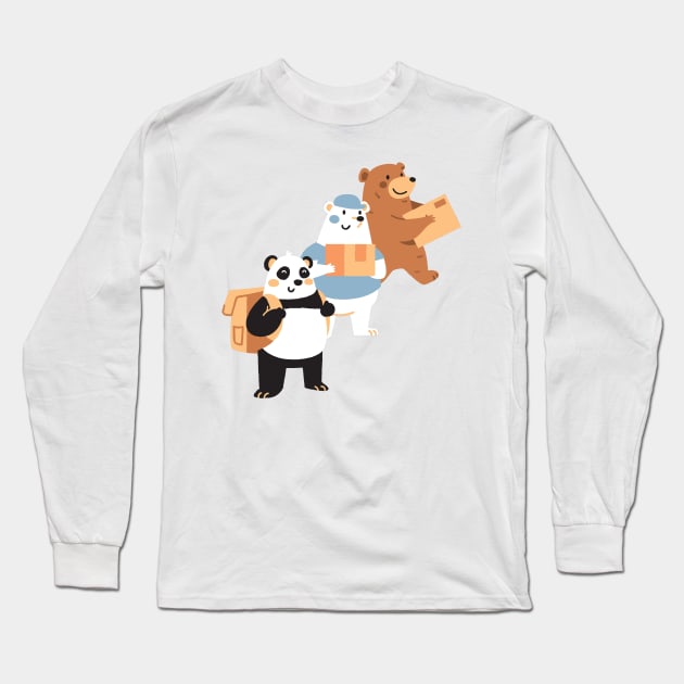 we bare bears Long Sleeve T-Shirt by Aesthetic_cornerr